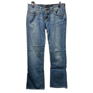 Lucky Brand Dungaree Co Womens 8/29 Long Inseam Straight Leg Jeans Medium Wash